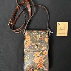 Patricia Nash Leather Floral Crossbody Bag